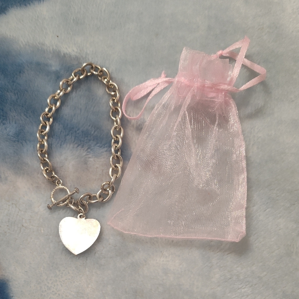 Heart Charm Bracelet Steel